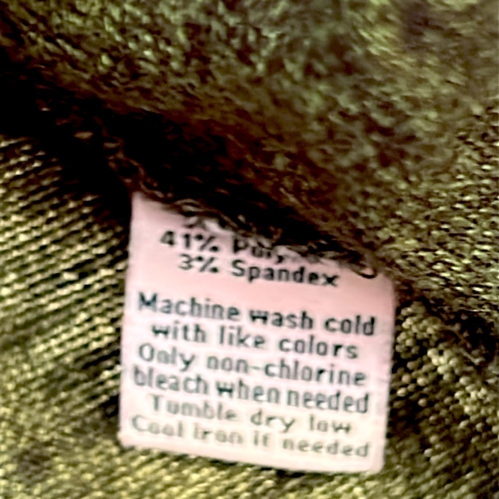 Olive Black Handkerchief Knit Top Oversized Short Sleeve Fits Large - Picture 4 of 7